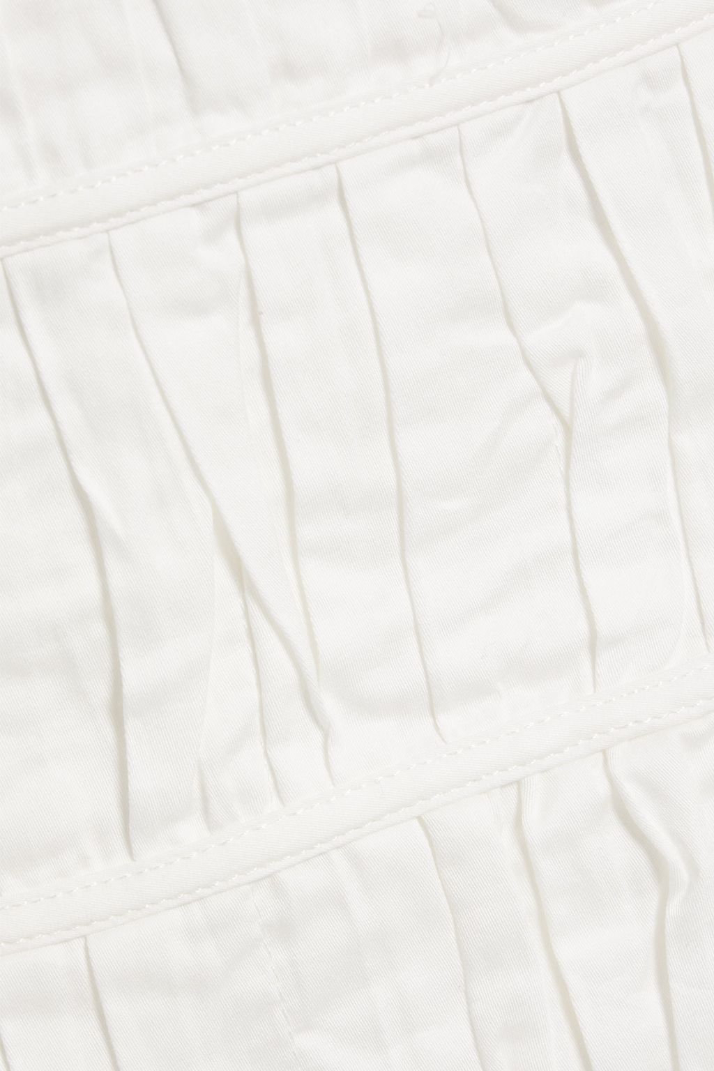 AJE. La Vie ruffled shirred cotton-poplin mini skirt