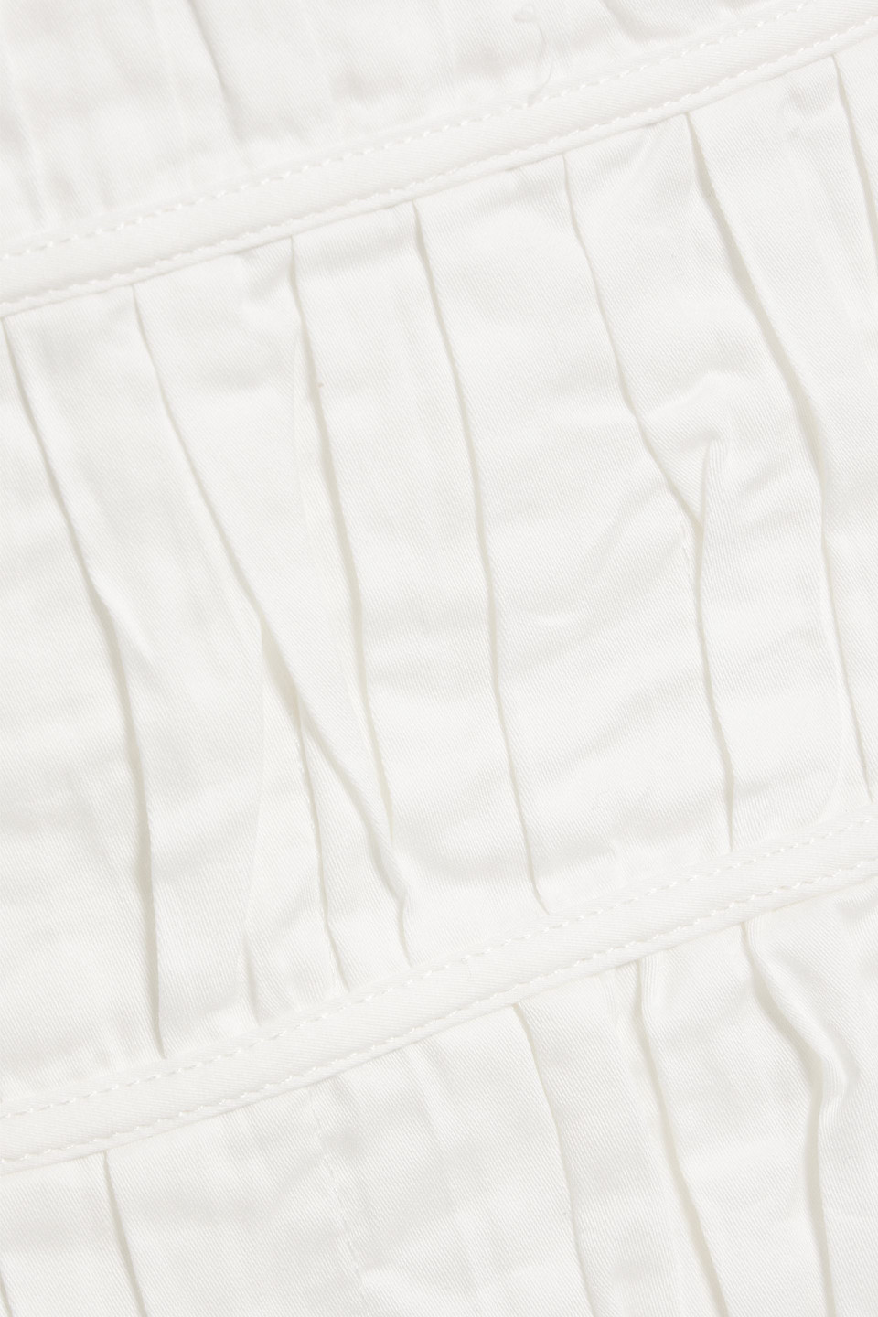 Aje La Vie Ruffled Shirred Cotton-poplin Mini Skirt In White