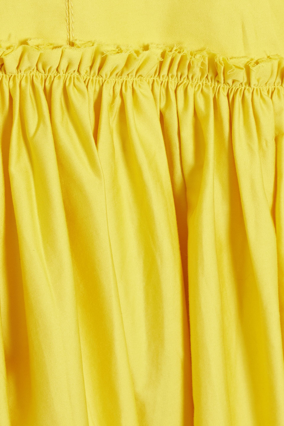 Aje Cutout Linen-blend Midi Dress In Yellow