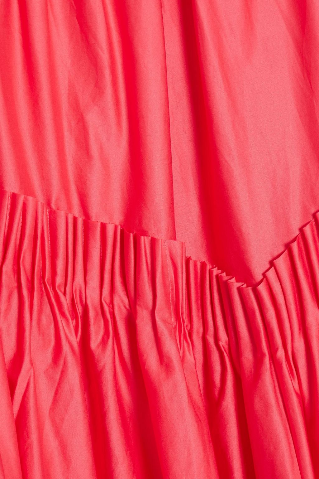 AJE. Severine asymmetric pleated cotton-poplin midi dress