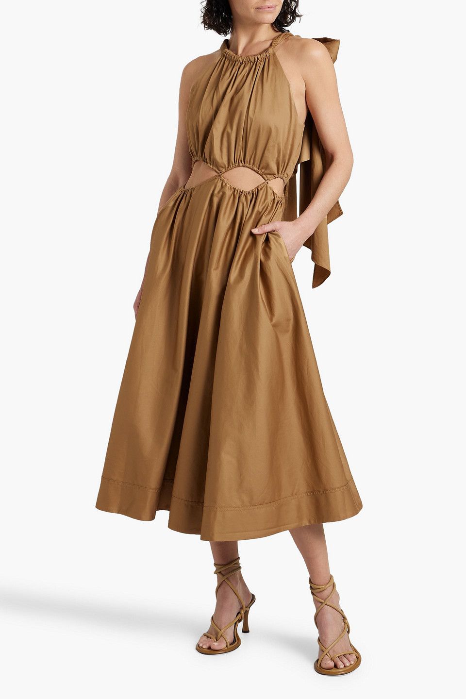 Aje. Henriette cutout cotton-twill midi dress | Smart Closet Aje. Henriette cutout cotton-twill midi dress | Smart Closet