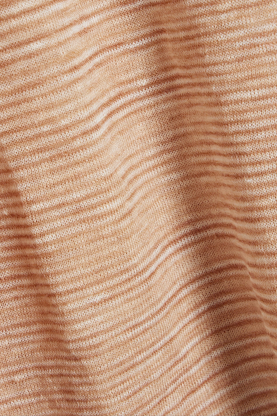 Aje Lily Ruffled Space-dyed Linen-blend Top In Neutral