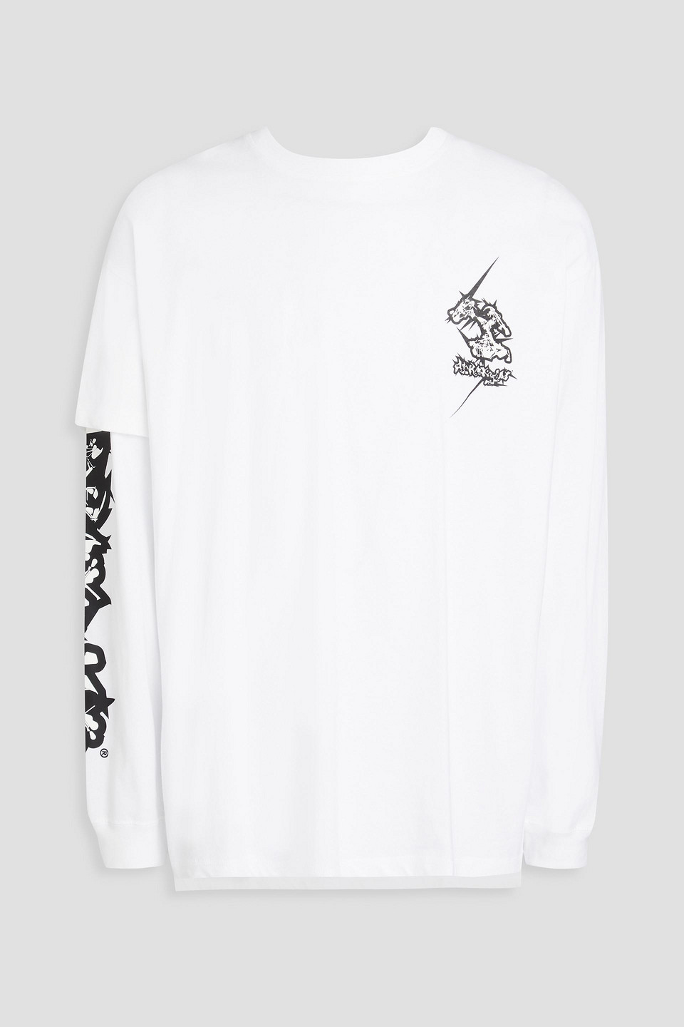 Printed cotton-jersey T-shirt