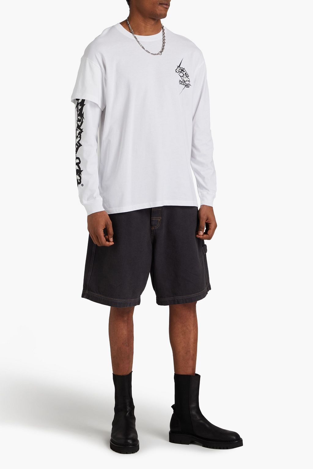 ACRONYM Printed cotton-jersey T-shirt