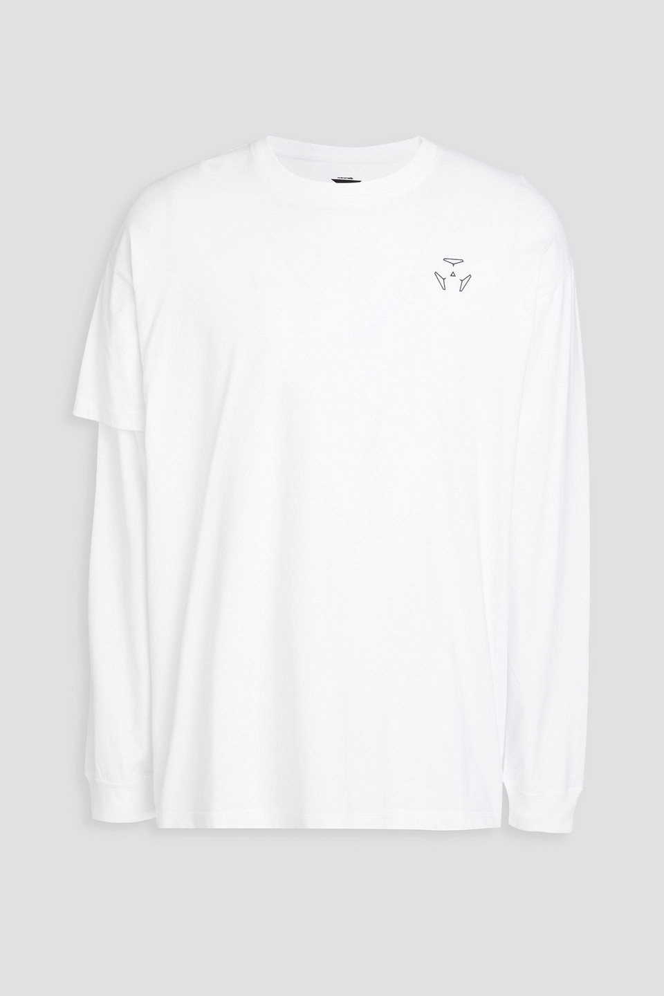 Acronym Layered Printed Cotton-jersey T-shirt In White