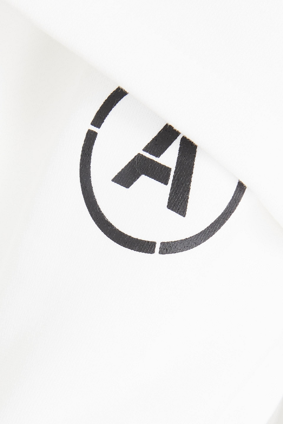 Acronym Layered Printed Cotton-fleece Hoodie In White