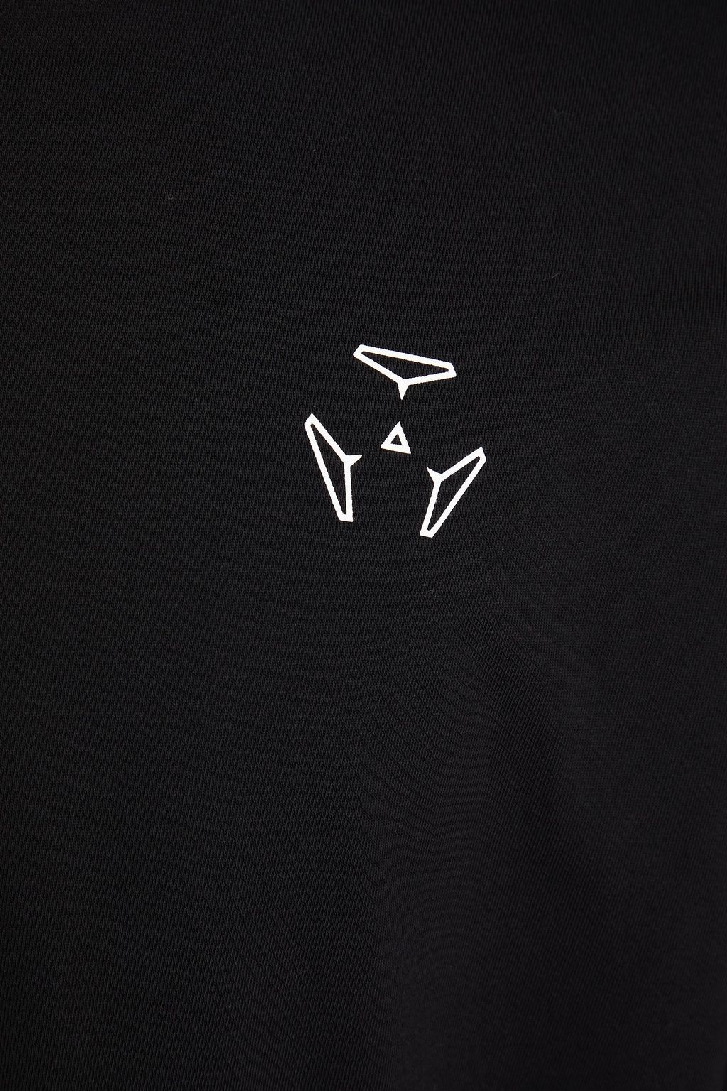 ACRONYM Layered two-tone printed cotton-jersey T-shirt
