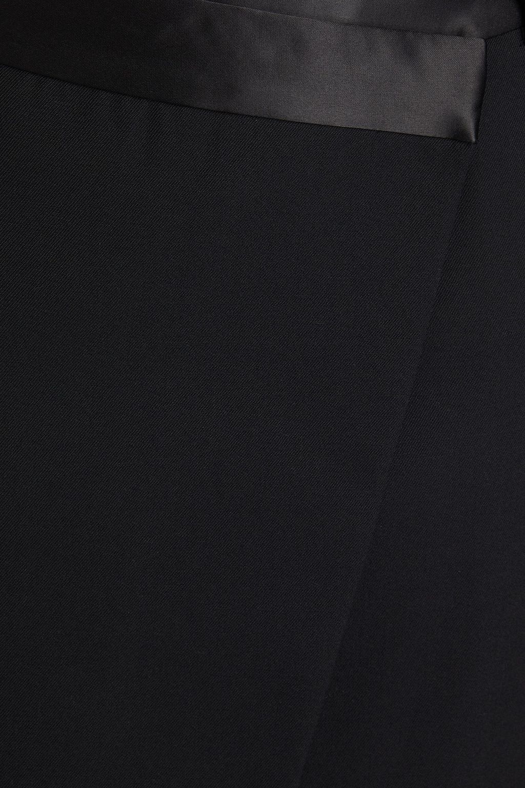 SIMKHAI Clarisse wool-blend crepe midi wrap skirt