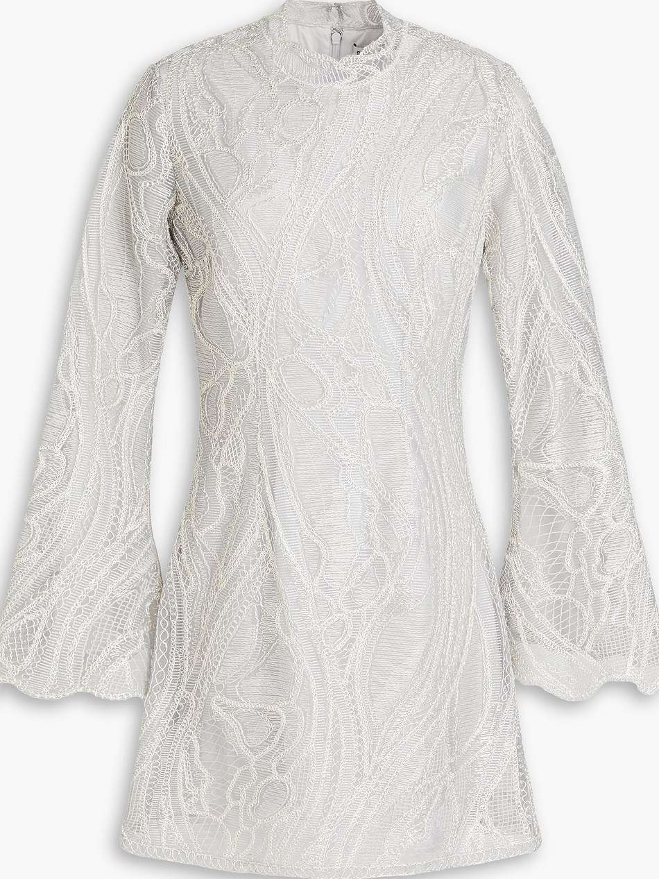joy embroidered tulle mini dress