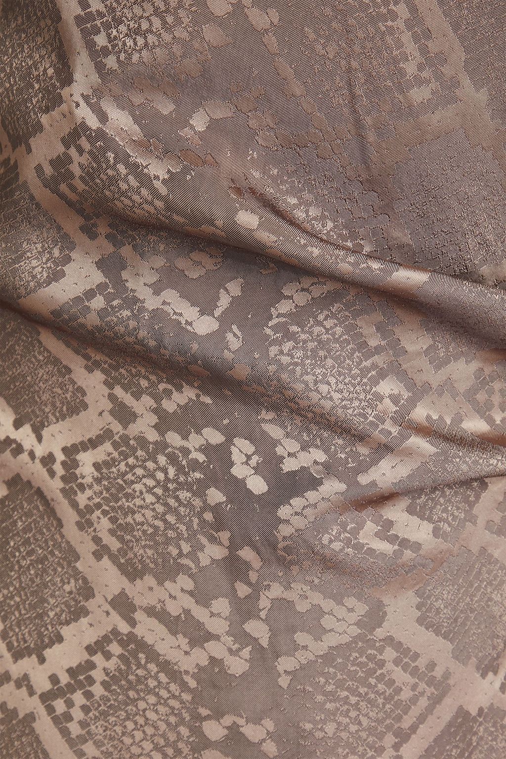 SIMKHAI Milo snake-print satin-jacquard shirt