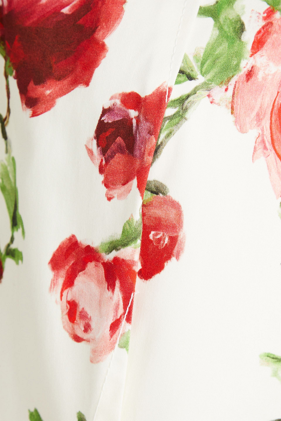 Carolina Herrera Floral-printed Stretch-cotton Midi Dress In Ecru