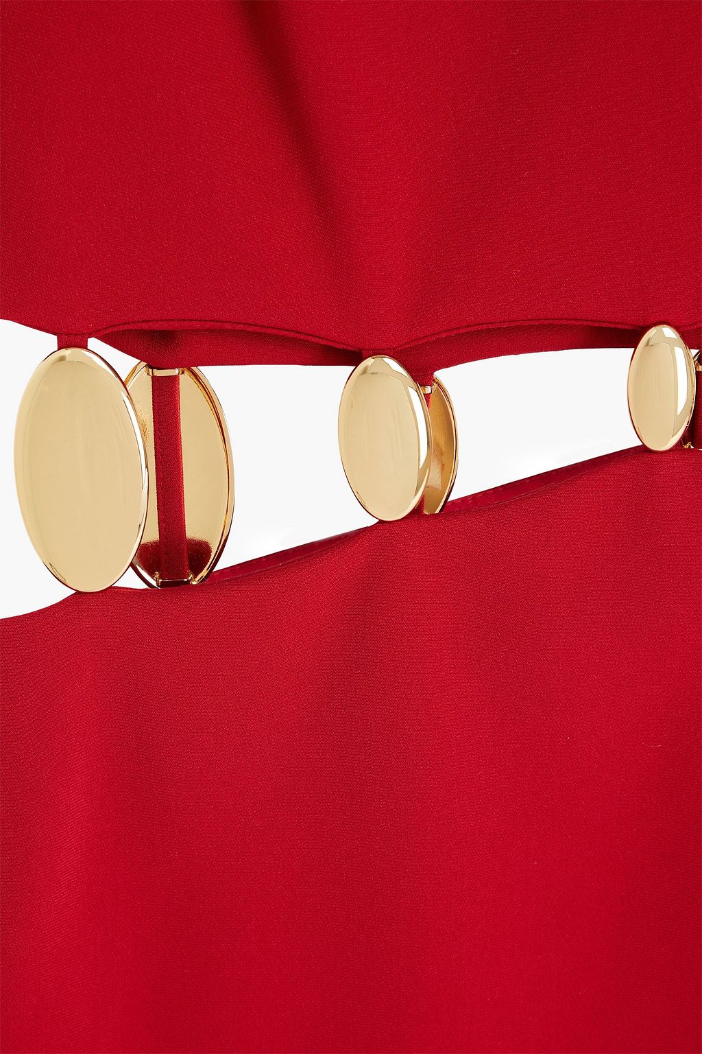 SIMKHAI Dory cutout embellished crepe mini dress