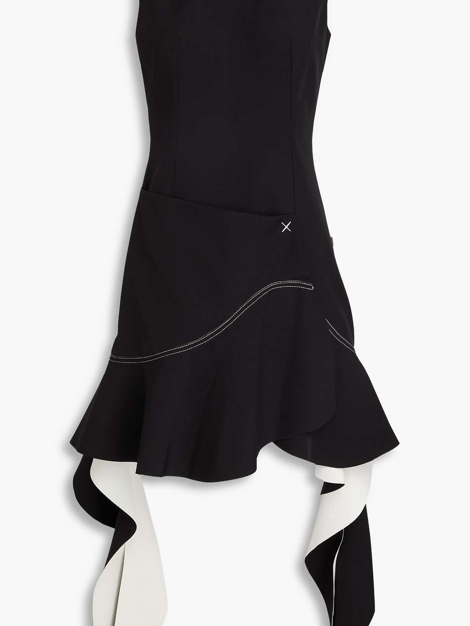 sidonie draped ruffled crepe mini dress