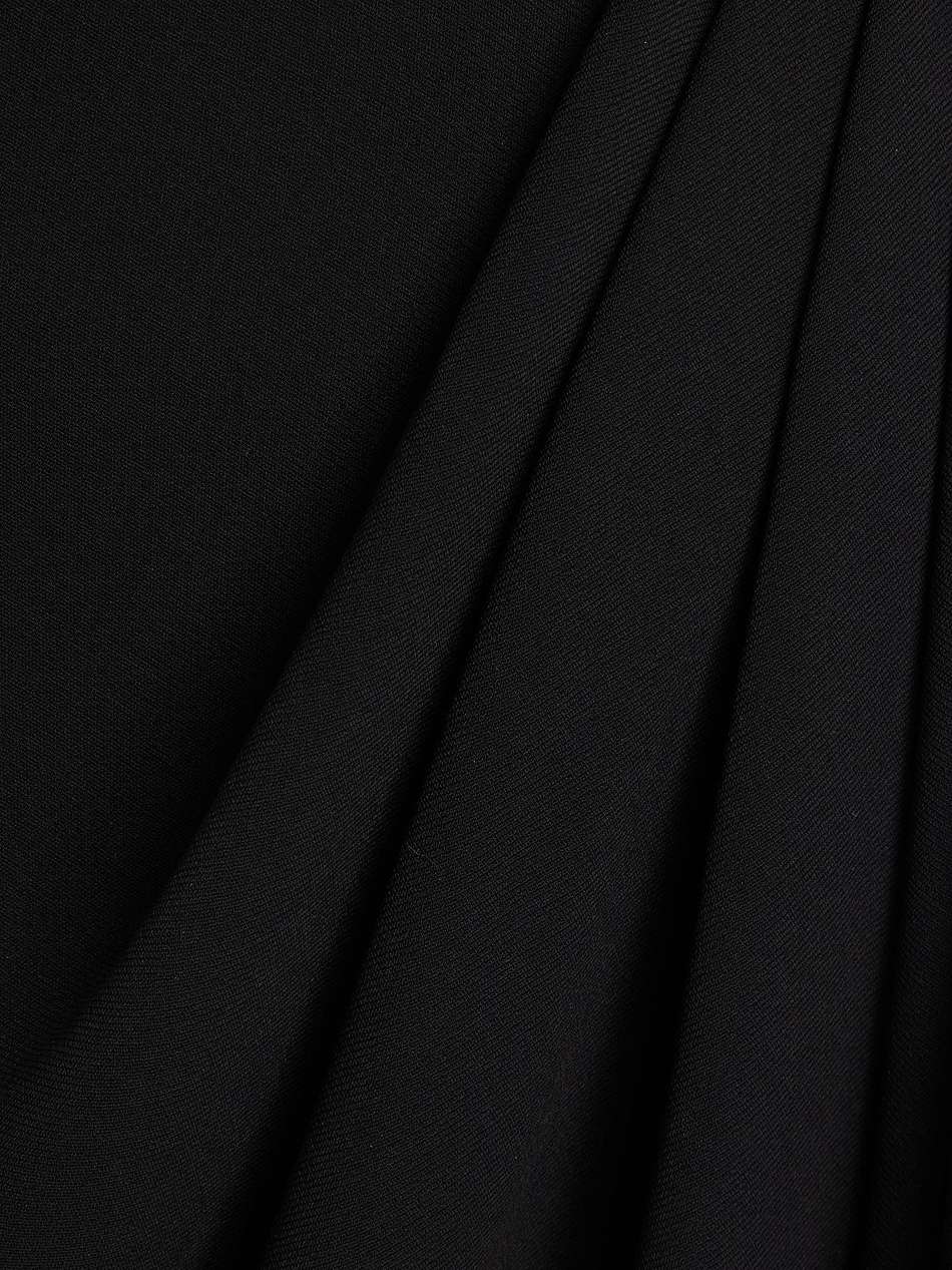 keelan strapless wrap-effect crepe midi dress
