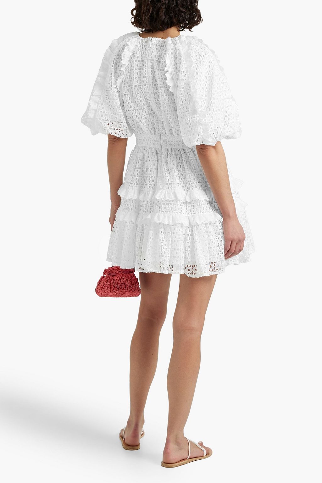 AJE. Aveline ruffled broderie anglaise mini dress