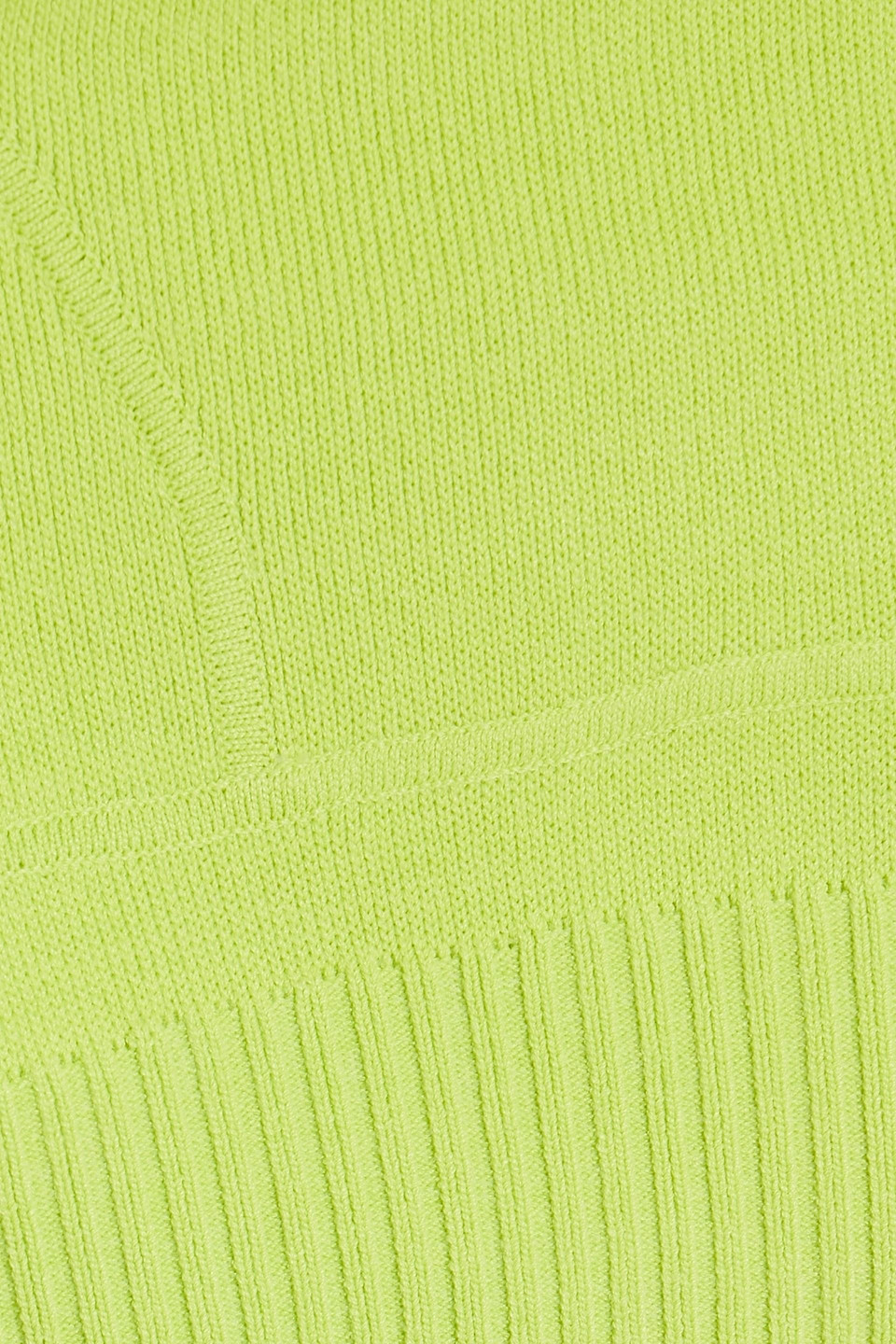Aje Coronil Cropped Knitted Top In Chartreuse