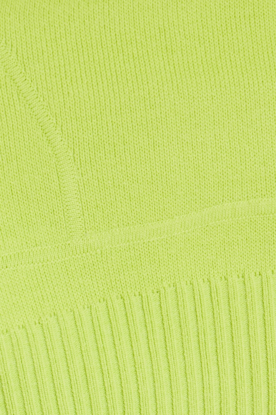 Shop Aje Coronil Cropped Knitted Top In Chartreuse