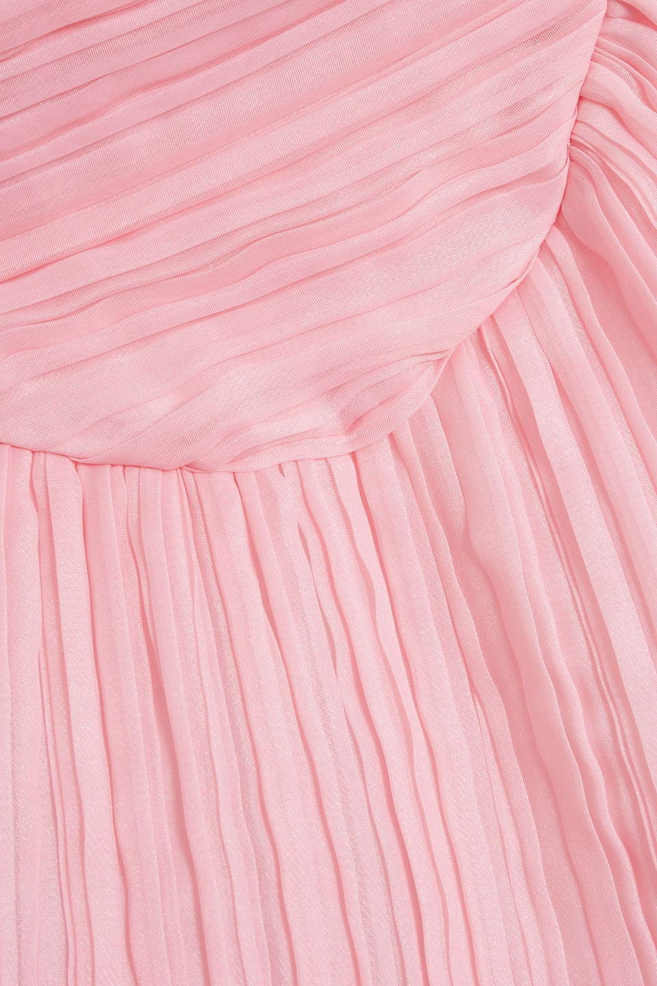 Shop Aje Laurier Wave Plissé-organza Mini Skirt In Baby Pink