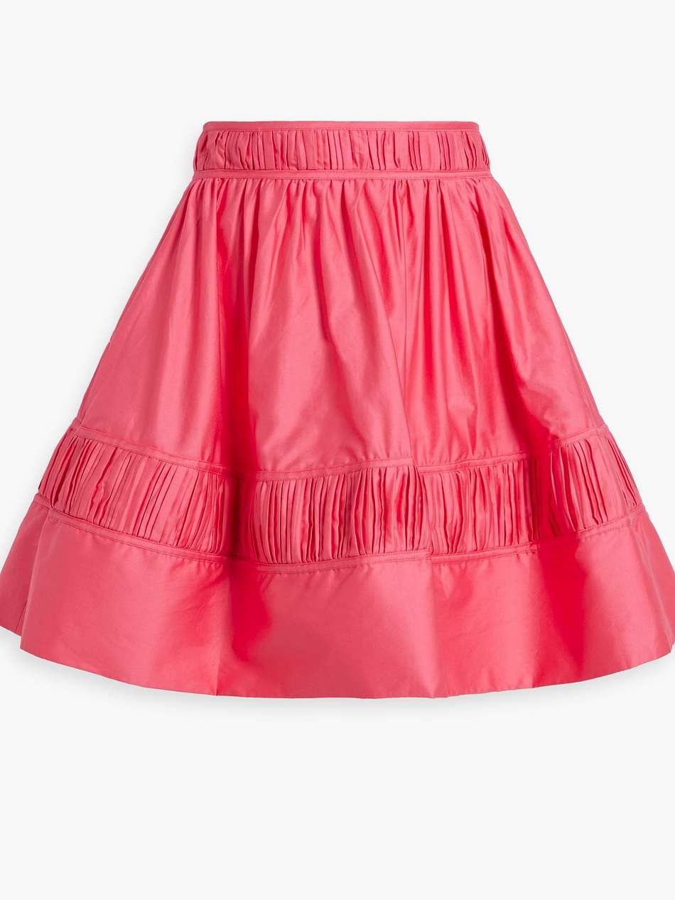 calder pintucked cotton-poplin mini skirt