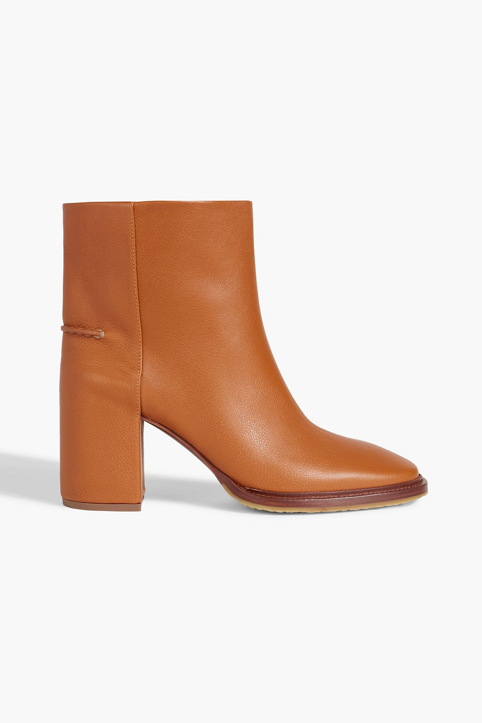 Chloé Edith 80 Ankle Boots In Calf Leather In Tan