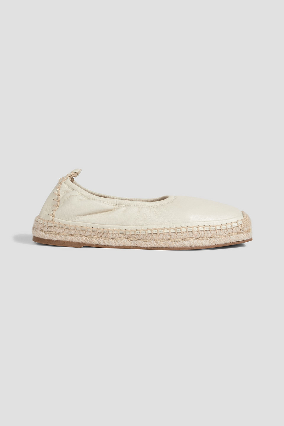 Chloé Lucinda Leather Espadrilles In Ecru