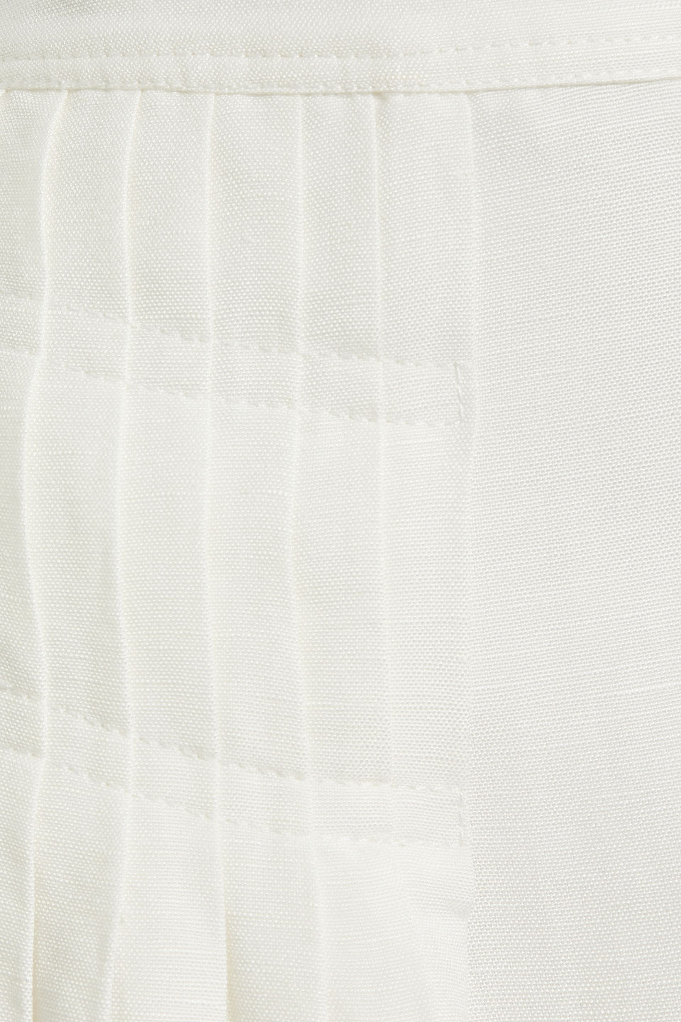 Aje Chloe Pleated Linen-blend Midi Skirt In Ivory