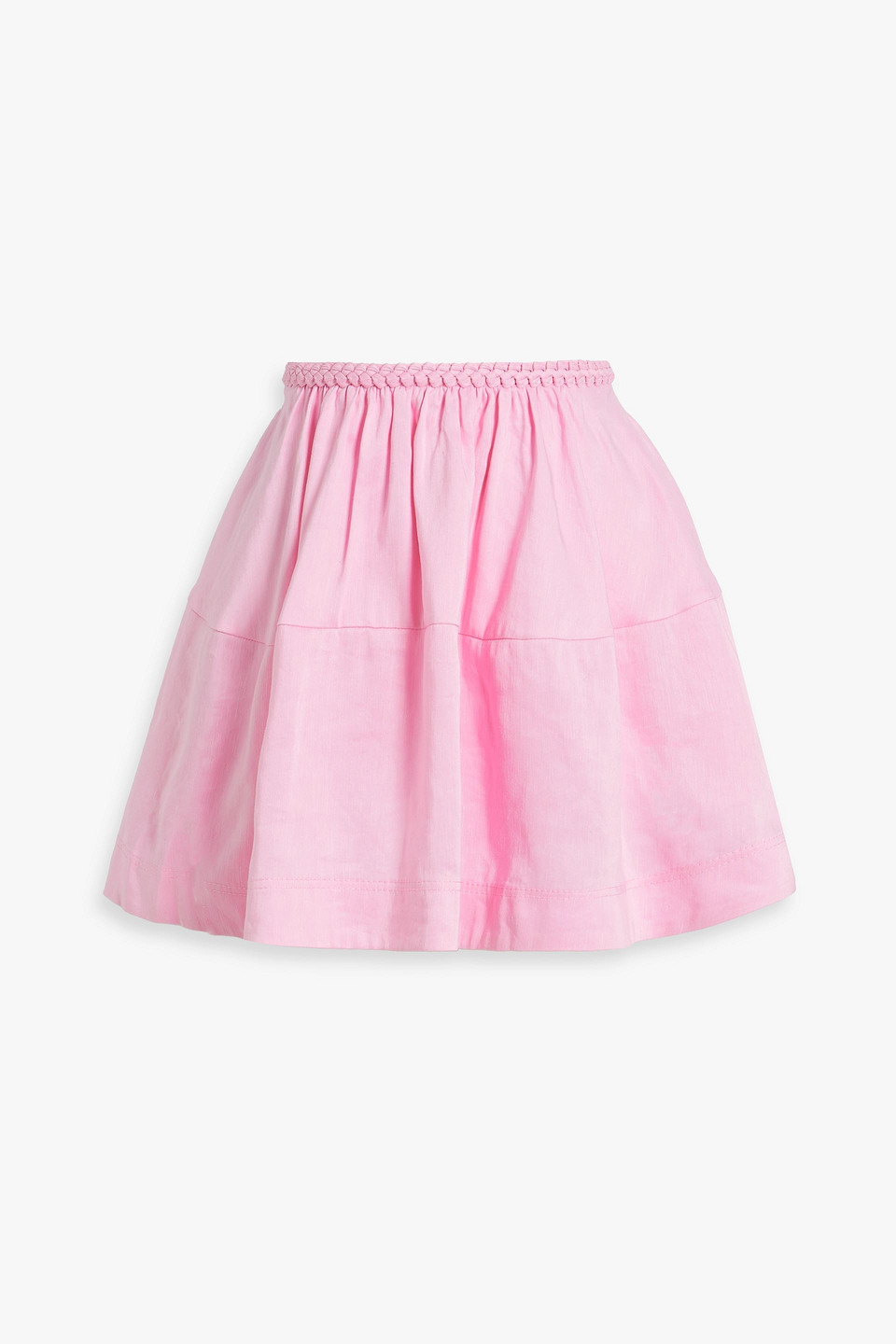 Aje Anne Linen-blend Mini Skirt In Bubblegum