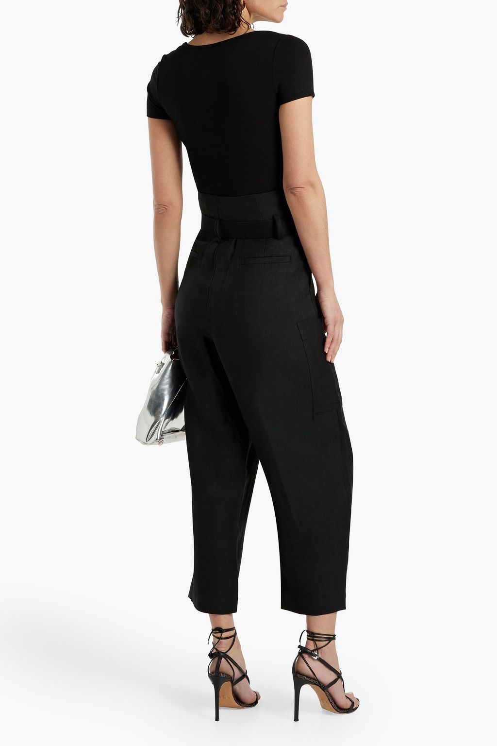 IRO Masit cropped linen-blend tapered pants