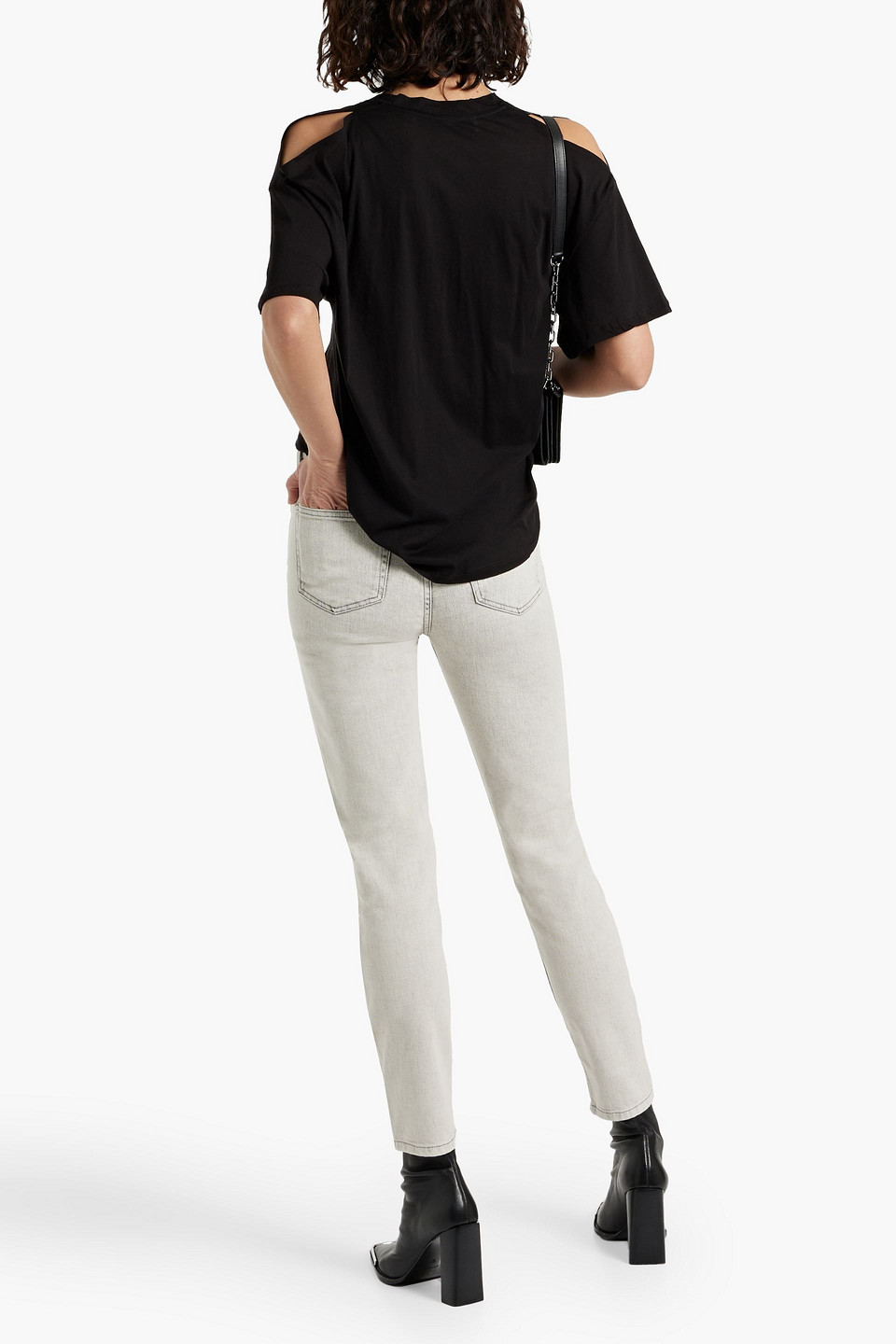 Iro Galloway Faded Mid-rise Skinny Jeans In Light Gray