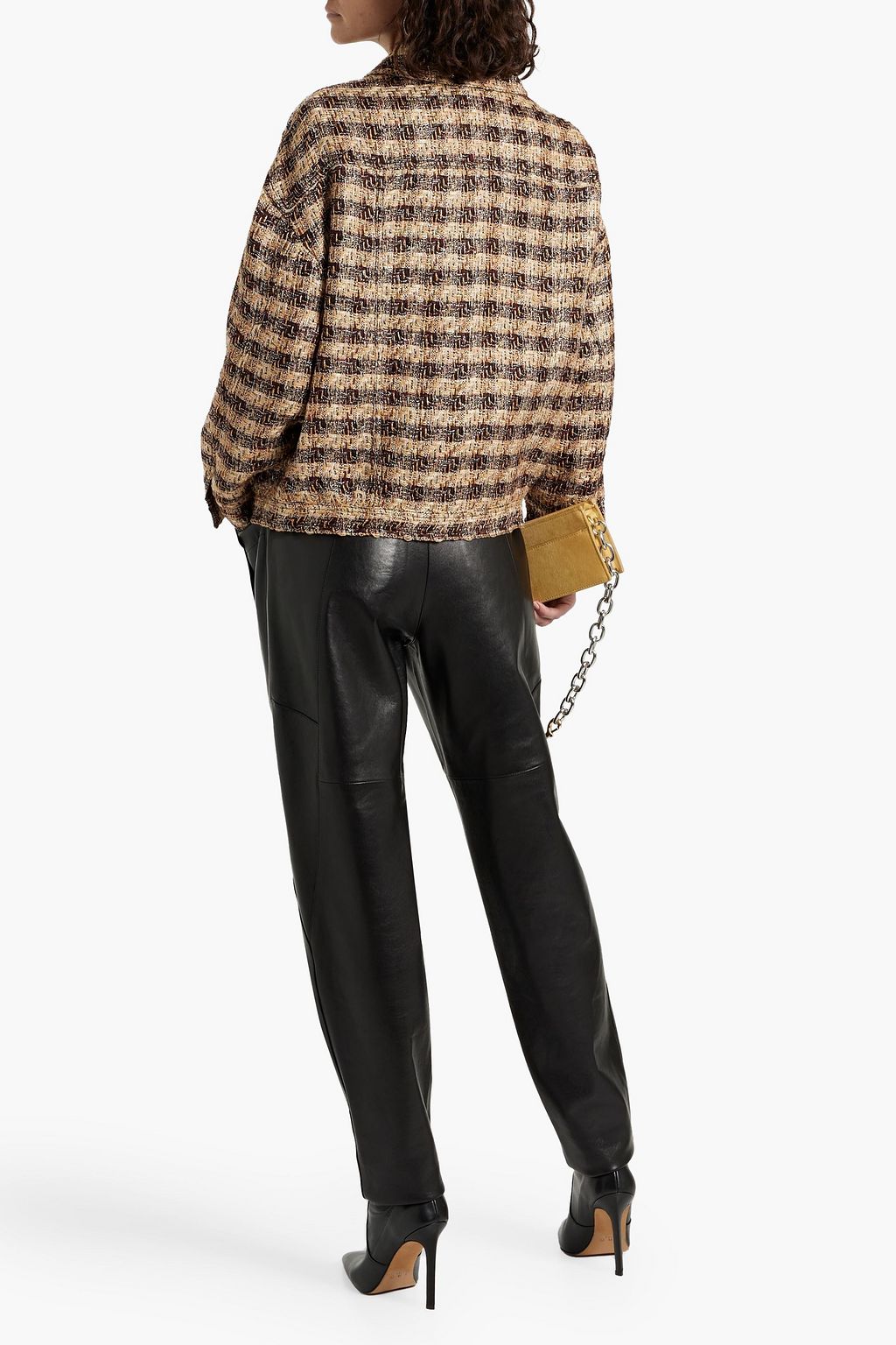 IRO Siema metallic linen-blend tweed shirt jacket