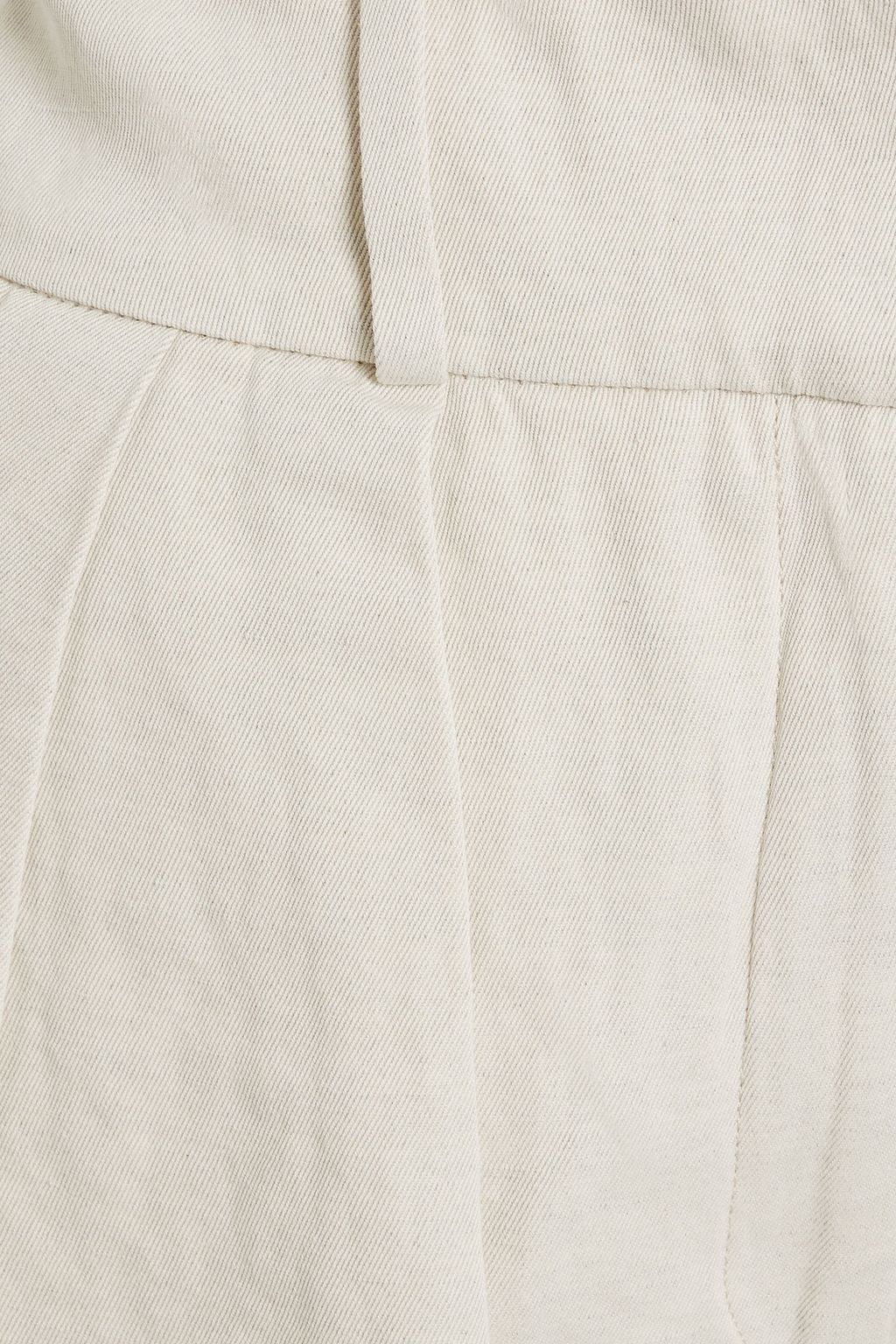 IRO Yila cropped cotton and linen-blend twill tapered pants