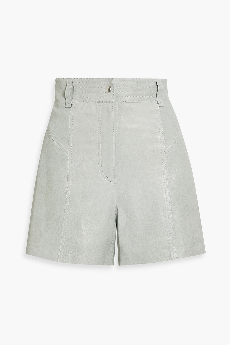 Iro Wara Leather Shorts In Sage Green