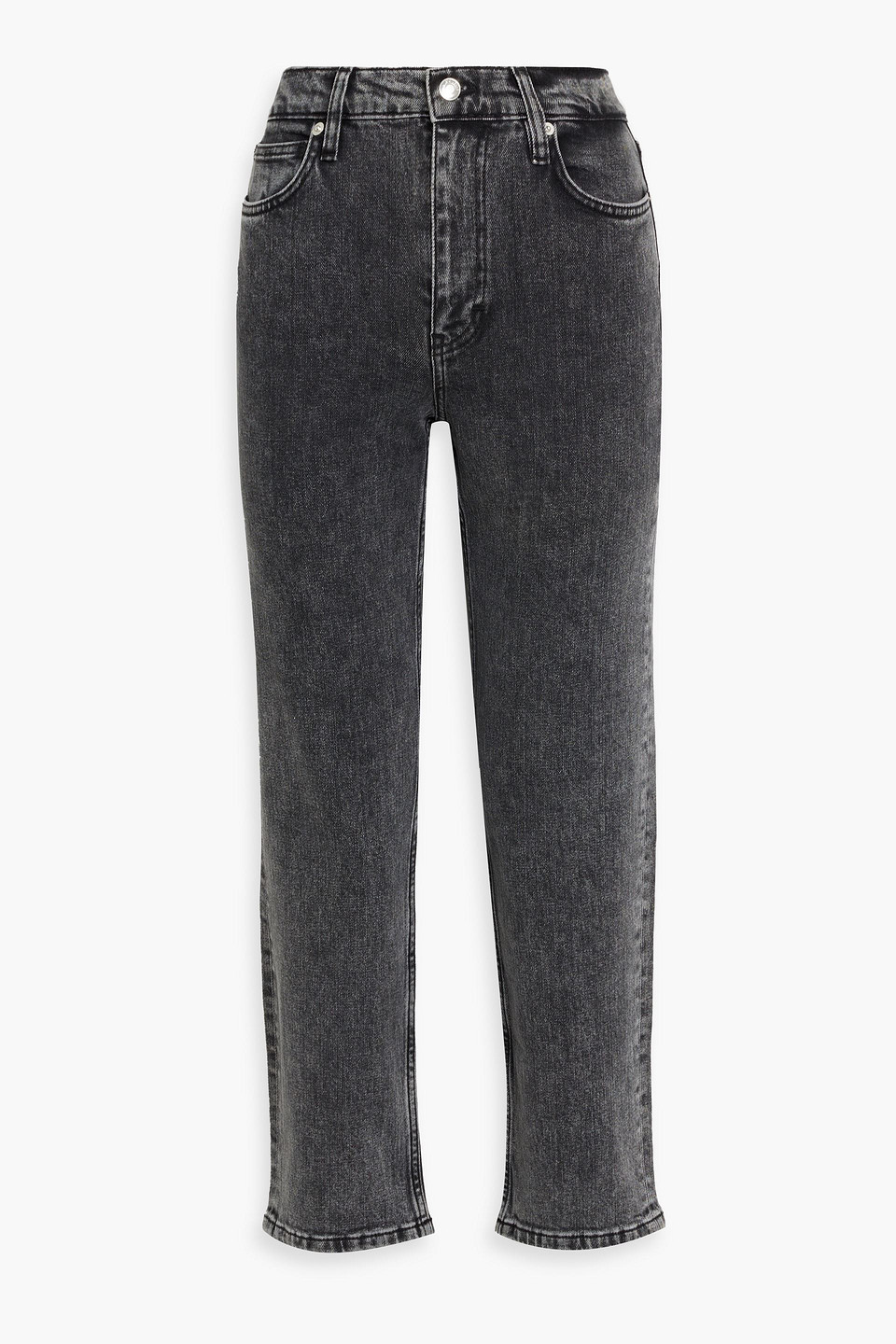 Iro Deen Cropped High-rise Slim-leg Jeans In Dark Gray