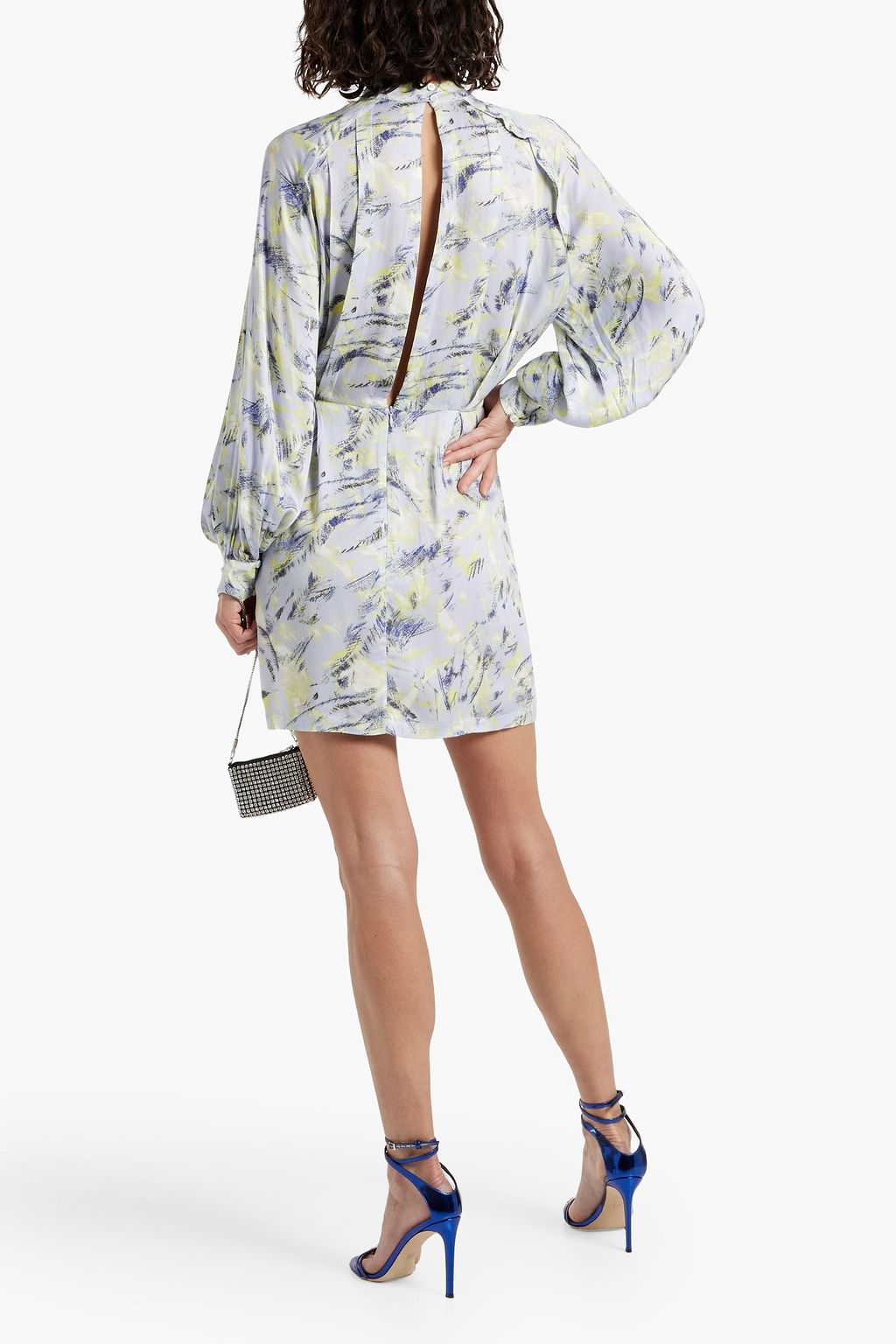 IRO Kadres printed crepe de chine mini dress