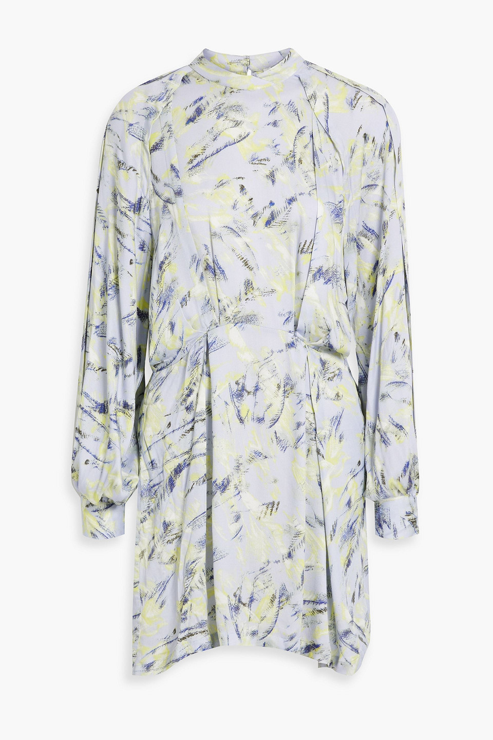 Iro Kadres Printed Crepe De Chine Mini Dress In Lilac