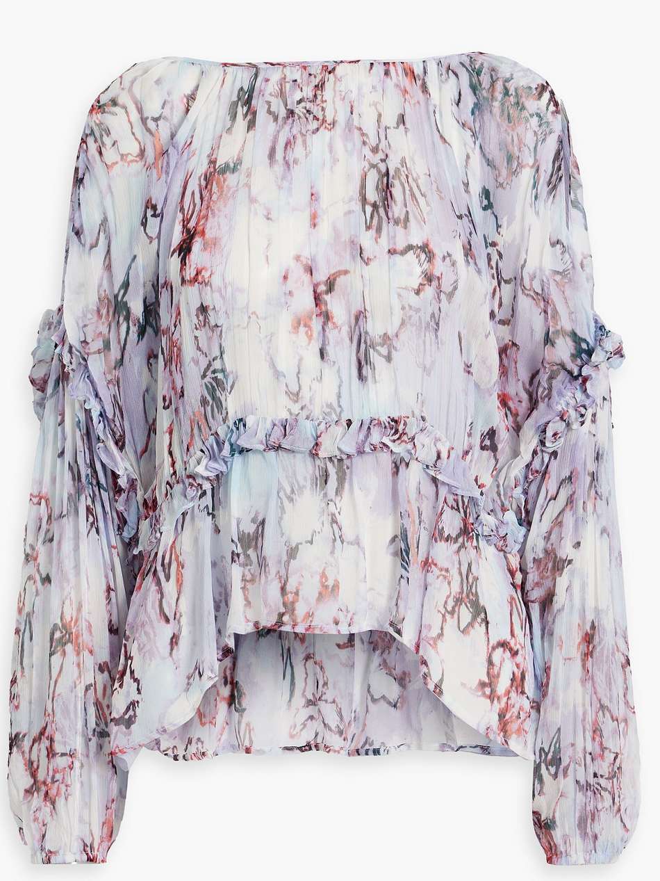 printed georgette blouse