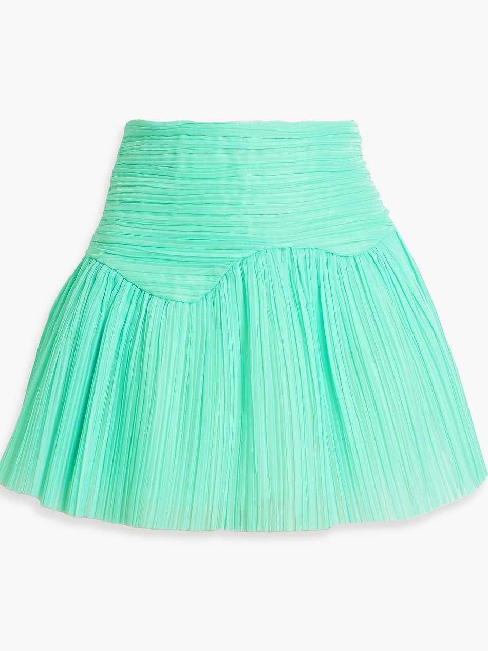 laurier wave plissé-organza mini skirt