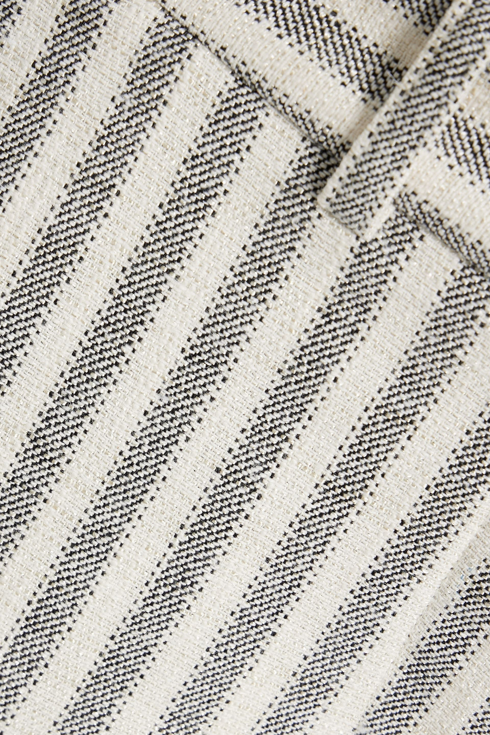 Iro Omin Striped Cotton-blend Tweed Straight-leg Pants In Ecru