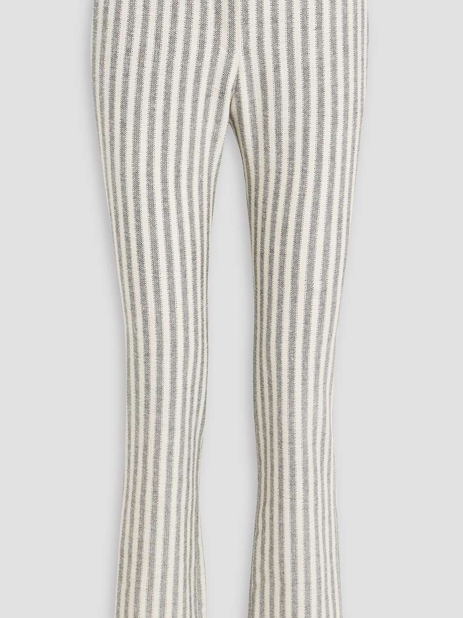 omin striped cotton-blend tweed straight-leg pants