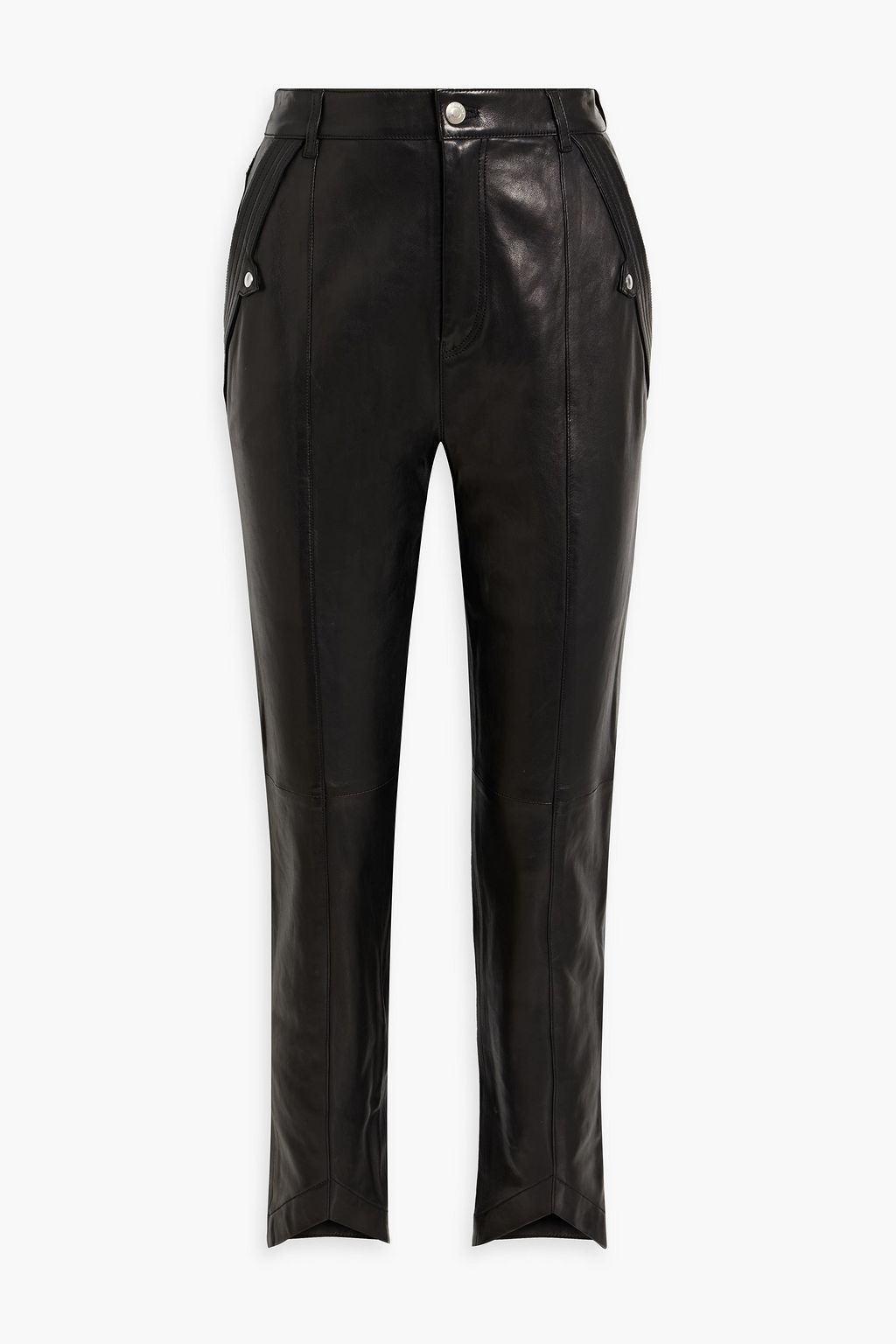 Fotsy leather slim leg pants black FR 32