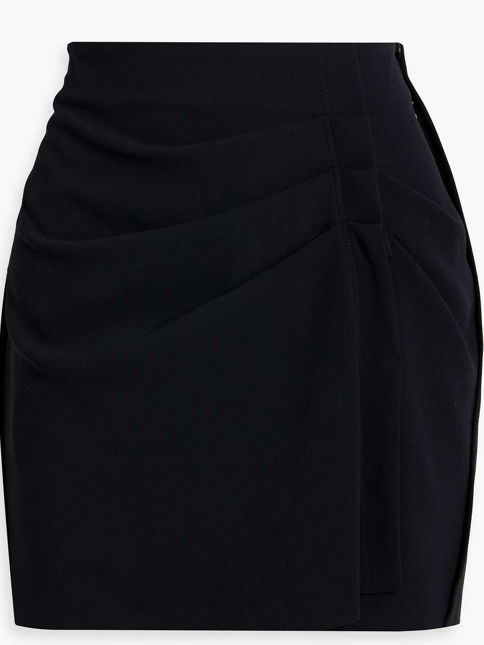 nouri pleated crepe mini skirt