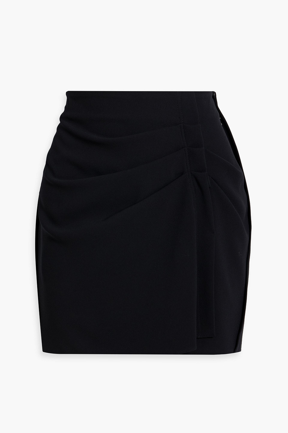 Shop Iro Nouri Pleated Crepe Mini Skirt In Black