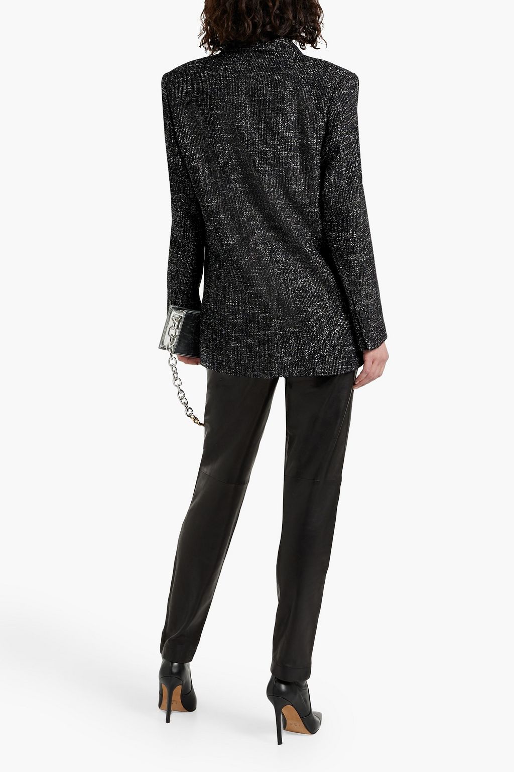 IRO Yaritza double-breasted metallic tweed blazer