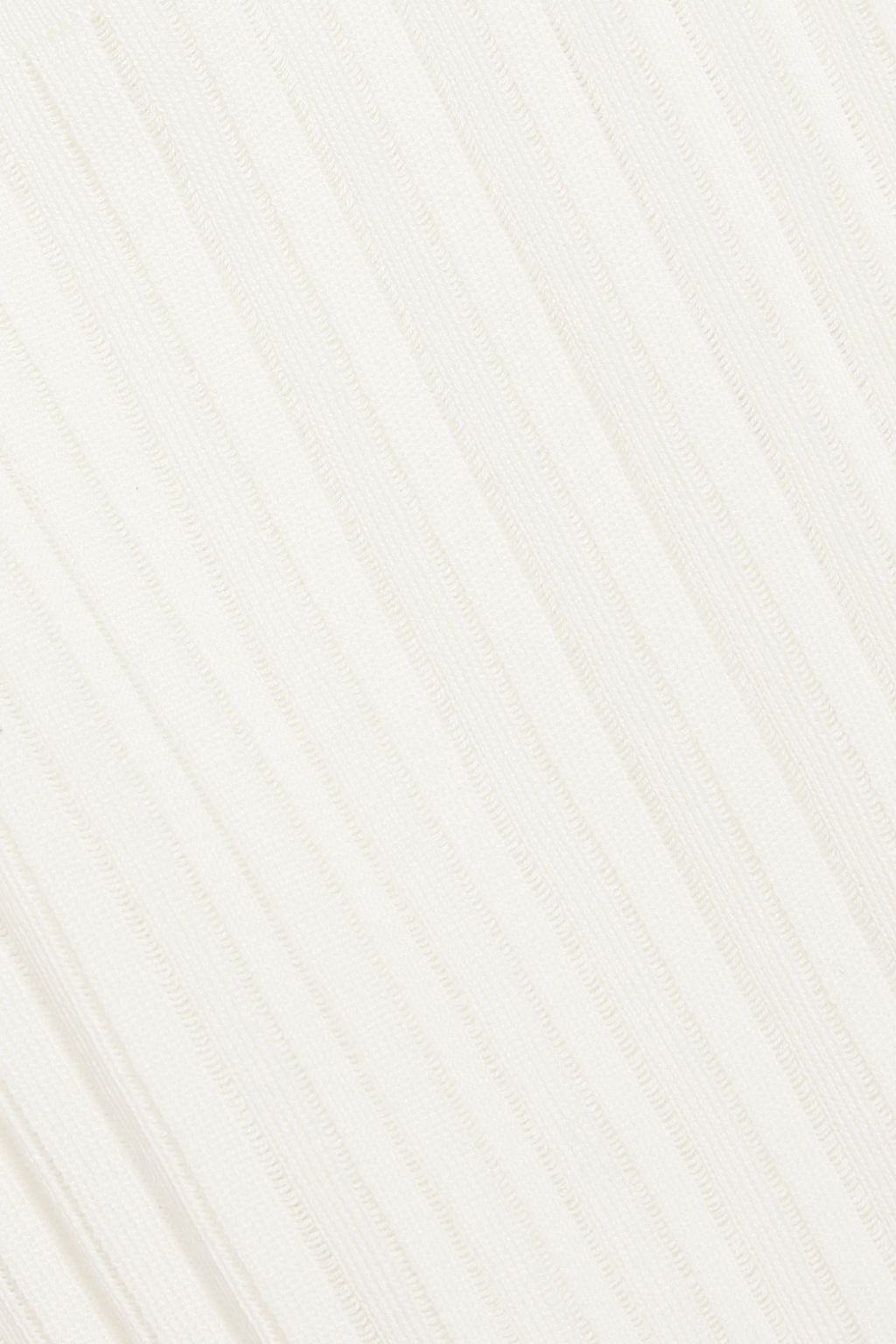 CHLOÉ Ribbed silk and linen-blend maxi dress