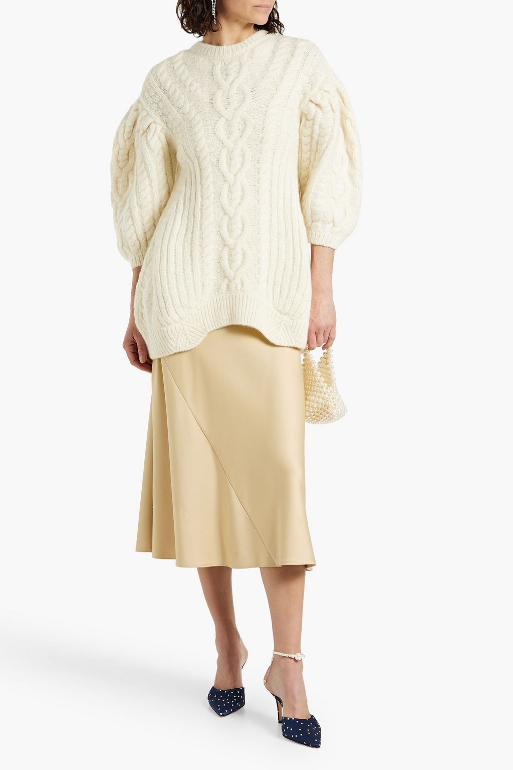 SIMONE ROCHA Cable-knit alpaca-blend sweater