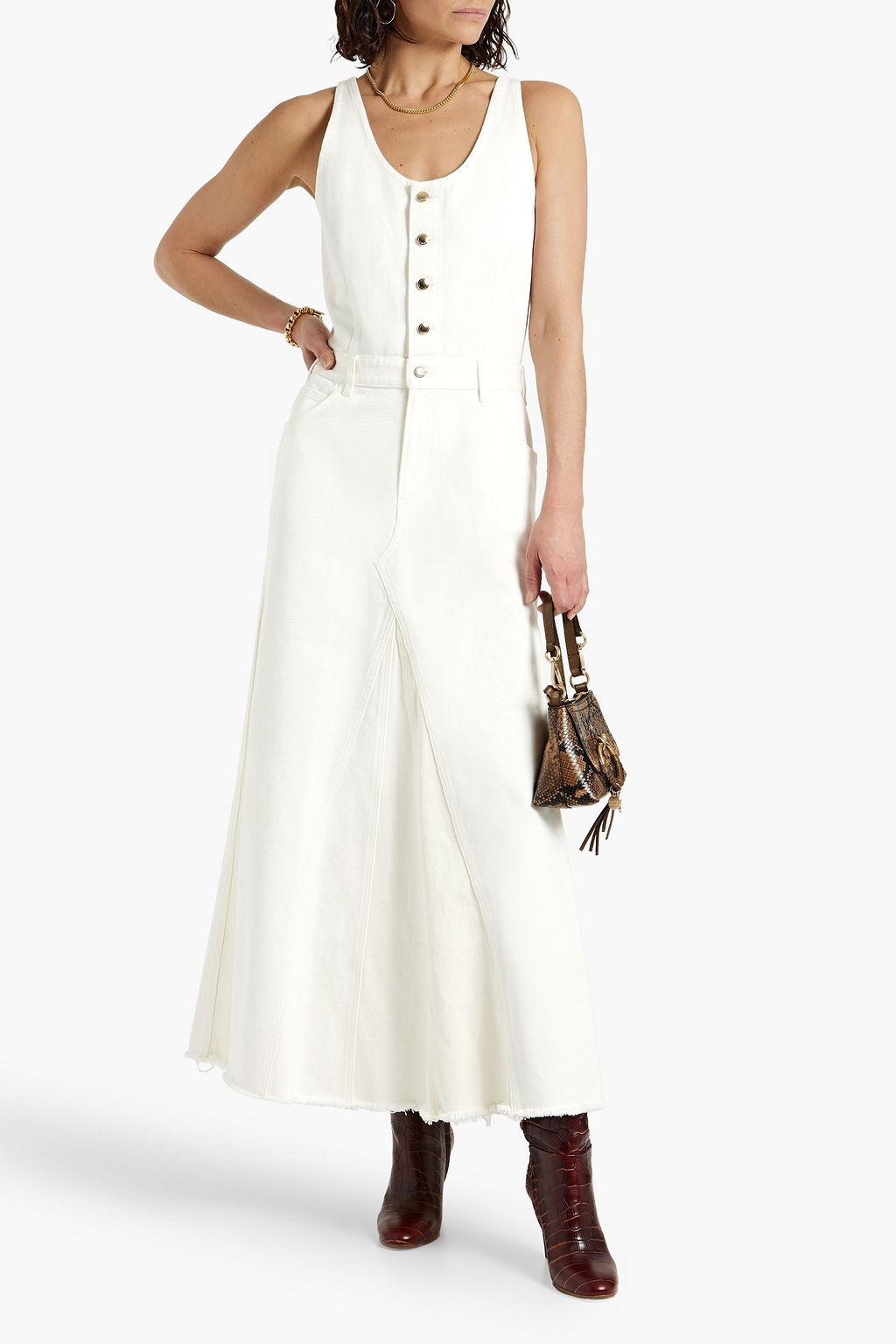 CHLOÉ Denim maxi dress