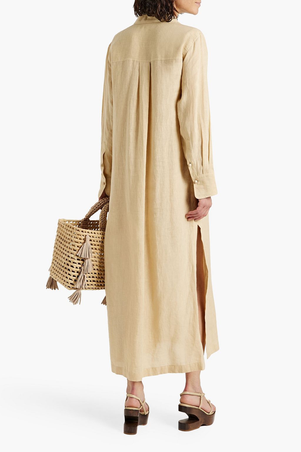 CHLOÉ Linen maxi shirt dress