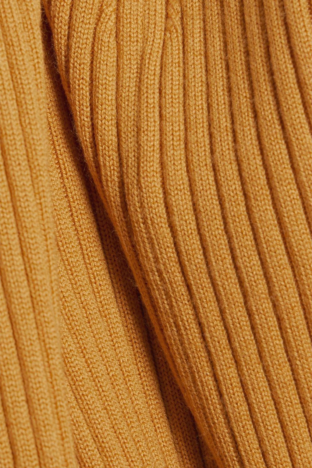 CHLOÉ Ribbed wool and cashmere-blend midi skirt