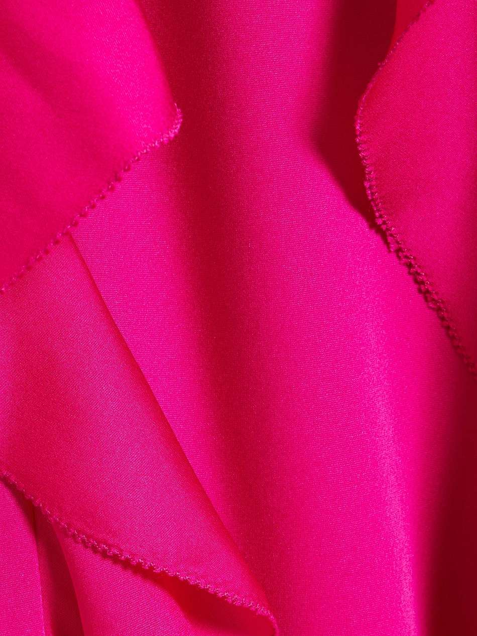 kamila ruffled silk-blend satin gown