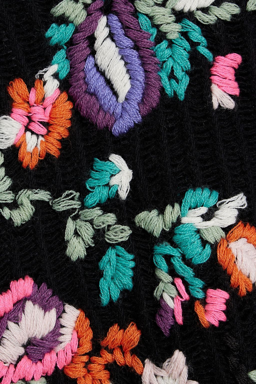 VALENTINO GARAVANI Embroidered open-knit wool sweater